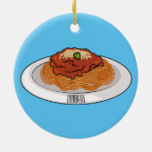Décoration En Céramique Illustration de Spaghetti (Dos)
