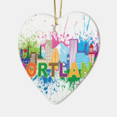 Décoration En Céramique Illustration d'éclaboussure de peinture d'horizon (Gauche)