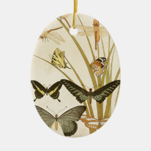Décoration En Céramique Illustration des papillons vintages