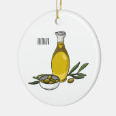 Décoration En Céramique Illustration d'huile d'olive (Gauche)