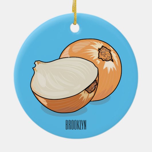 Décoration En Céramique Illustration d'oignon (Dos)