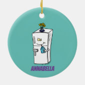 Décoration En Céramique Illustration drôle de réfrigérateur (Dos)