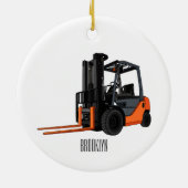 Décoration En Céramique Illustration du chariot élévateur (Dos)
