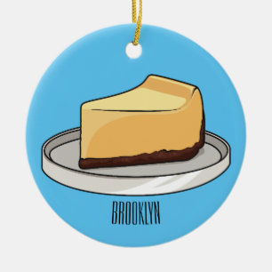 Décoration En Céramique Illustration du dessin animé Cheesecake