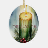 Décoration En Céramique Illustration du festival des bougies d'aquarelle (Droite)