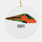 Décoration En Céramique Illustration du train à balles (Dos)