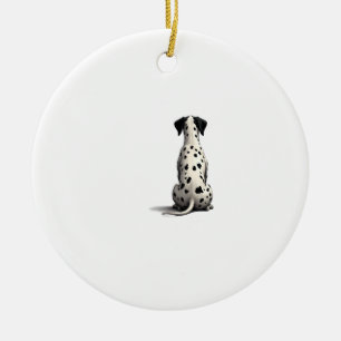 Décoration En Céramique Illustration d'un chien dalmatien vintage vu de do