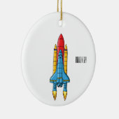 Décoration En Céramique Illustration d'un vaisseau de fusées (Droite)