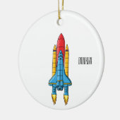 Décoration En Céramique Illustration d'un vaisseau de fusées (Gauche)