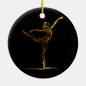 Décoration En Céramique Illustration d'une danseuse de ballet (Dos)