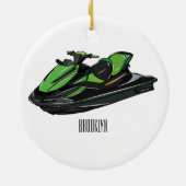 Décoration En Céramique Illustration Jet ski (Dos)