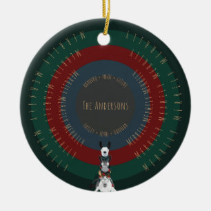 Décoration En Céramique Illustrations d'animaux d'hiver mignons, amusants 