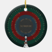 Décoration En Céramique Illustrations d'animaux d'hiver mignons, amusants (Dos)