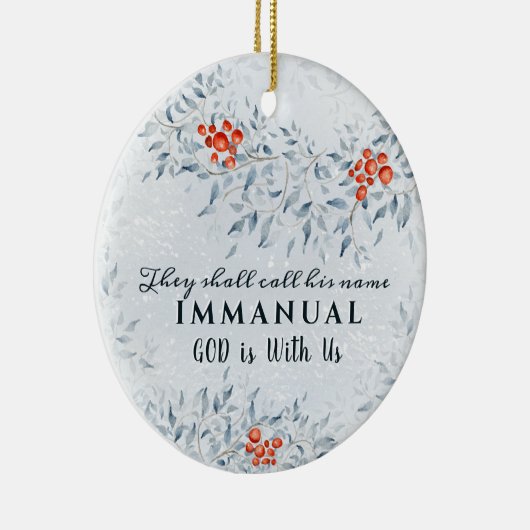 Décoration En Céramique Ils appelleront Son nom Emmanuel, Noël (Droite)