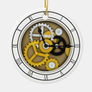 Décoration En Céramique Images d'horlogerie 3D avec rouages visibles