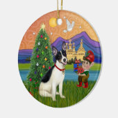 Décoration En Céramique Imaginaire de Noël - Rat Terrier (Gauche)