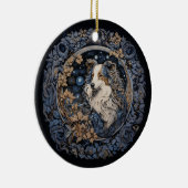 Décoration En Céramique Imaginaire de Noël Sheltie (Droite)