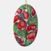 Décoration En Céramique Imaginaire Fleurs rouges (Droite)