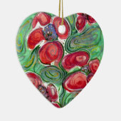 Décoration En Céramique Imaginaire Fleurs rouges (Droite)