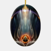 Décoration En Céramique Imperial View Fractal Art Oval Ornament (Devant)