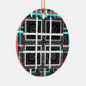 Décoration En Céramique Impression À damiers Motif (Droite)