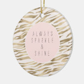 Décoration En Céramique Impression Gold Zebra (Gauche)