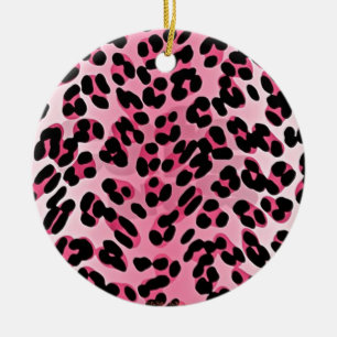 Décoration En Céramique Impression guépard rose RAB Rockabilly