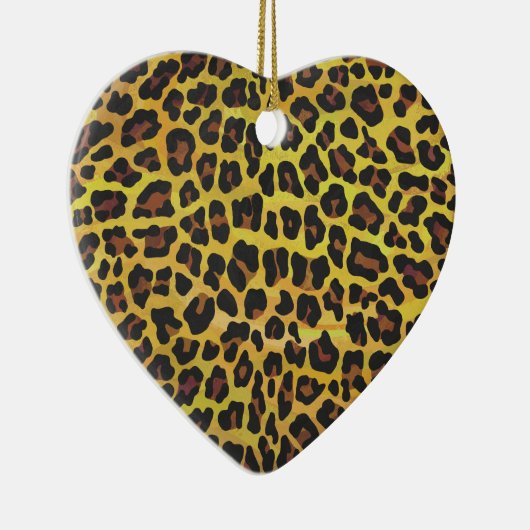 Décoration En Céramique Impression léopard Brown et jaune (Droite)