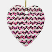 Décoration En Céramique Impression léopard noir et rose chaud (Droite)