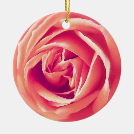 Décoration En Céramique Impression rose corail (Devant)