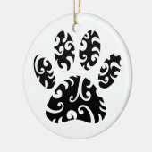 Décoration En Céramique Impression Tribale de tatouage de chien (Gauche)