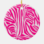 Décoration En Céramique Impression zèbre rose (Dos)