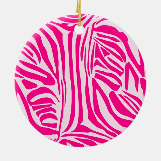 Décoration En Céramique Impression zèbre rose (Dos)