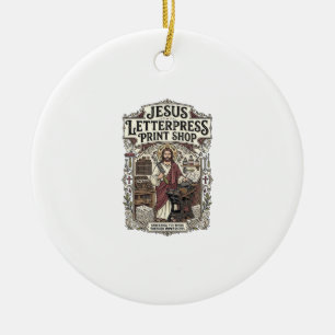 Décoration En Céramique Imprimerie Jésus Jésus Lettrepress Pri