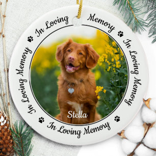 Décoration En Céramique In Love Memory Modern Chien Photo Pet Memorial