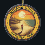 Décoration En Céramique Indiana Dunes National Park Travel Art Vintage<br><div class="desc">Design d'illustration vectorielle Indiana Dunes. Le parc est un parc national des États-Unis situé dans le nord-ouest de l'Indiana géré par le National Park Service.</div>