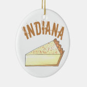 Décoration En Céramique Indiana IN Hoosier Sucre Cream Pie Slice (Droite)