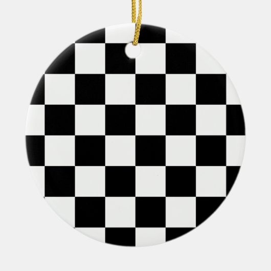 Décoration En Céramique Indicateur À damiers (Devant)