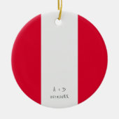 Décoration En Céramique Indicateur Pérou du message personnalisé (Devant)