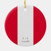 Décoration En Céramique Indicateur Pérou du message personnalisé (Dos)