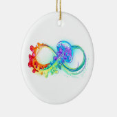 Décoration En Céramique Infinity avec Rainbow Jellyfish (Droite)