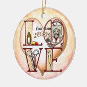 Décoration En Céramique Infirmière Amour (Gauche)