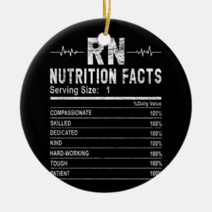 Décoration En Céramique Infirmière autorisée Nutrition Facts Infirmière