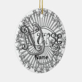 Décoration En Céramique Infirmière aux lettres d'argent (Droite)