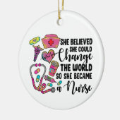 Décoration En Céramique Infirmière Changer le monde Grand (Gauche)