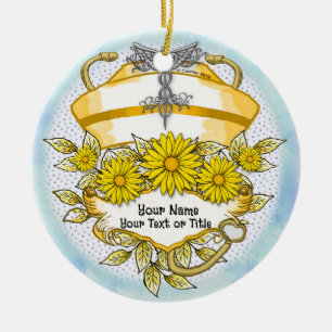 Décoration En Céramique Infirmière Daisy caduceus