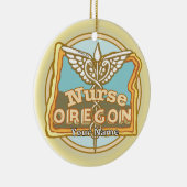 Décoration En Céramique Infirmière de l'Oregon Caduceus (Droite)