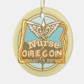 Décoration En Céramique Infirmière de l'Oregon Caduceus (Gauche)