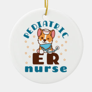 Décoration En Céramique Infirmière de pédiatrie aux urgences
