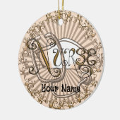 Décoration En Céramique infirmière en lettres d'or (Gauche)